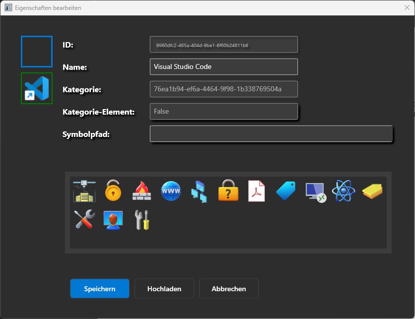 Eigenschaften bearbeiten Screenshot
